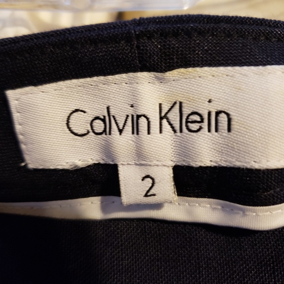 Calvin Klein navy linen pants size 2 - Picture 3 of 6